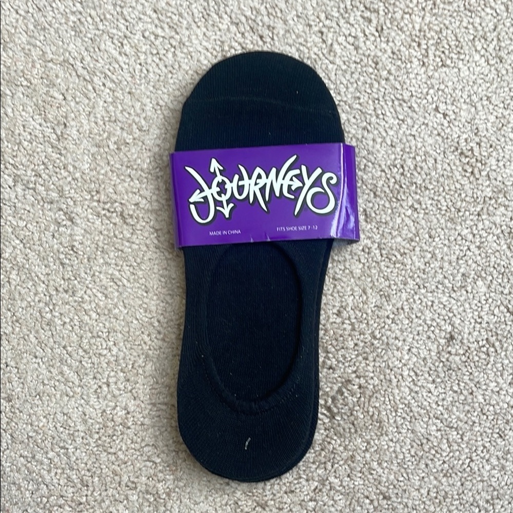 NEW Journeys Black No-Show Socks